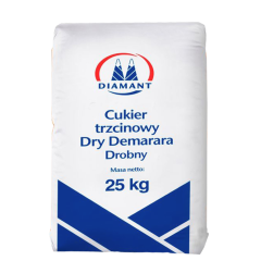 CUKIER TRZCINOWY DRY DEMERARA DROBNY 25 KG P