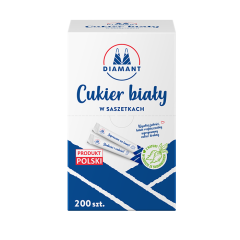CUKIER BIAŁY SASZETKI PAPIEROWE 5G X 200SZT. 1 KG